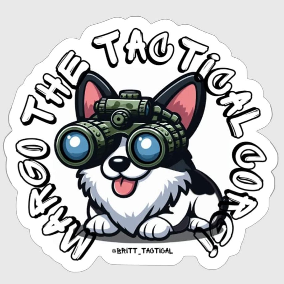 Margo the Tactical Corgi Sticker
