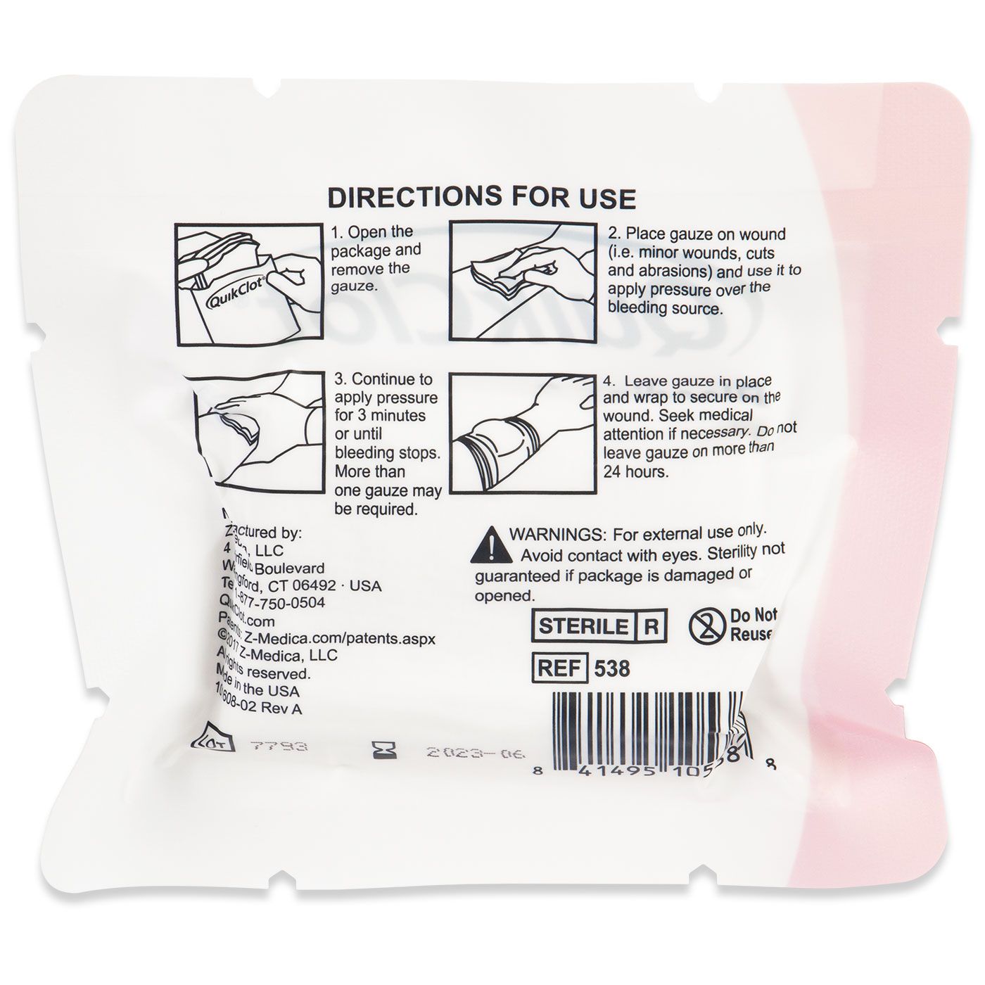 QuikClot Bleeding Control Z-Fold Dressing